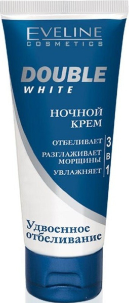 Eveline Cosmetics 3 в 1 Double White Удвоенное отбеливание ночной крем 75 мл